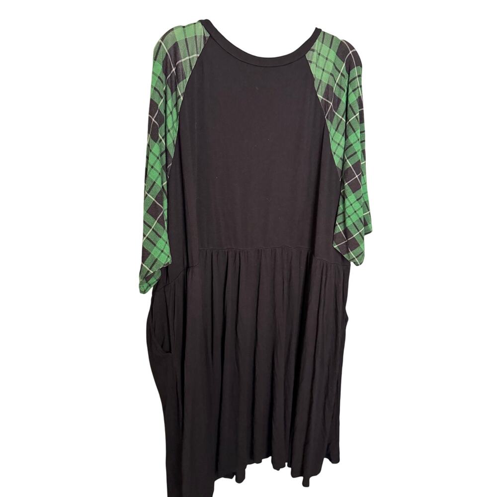 Torrid x Harry Potter Slytherin house green plaid raglan mini‎ skater dress - Picture 7 of 8